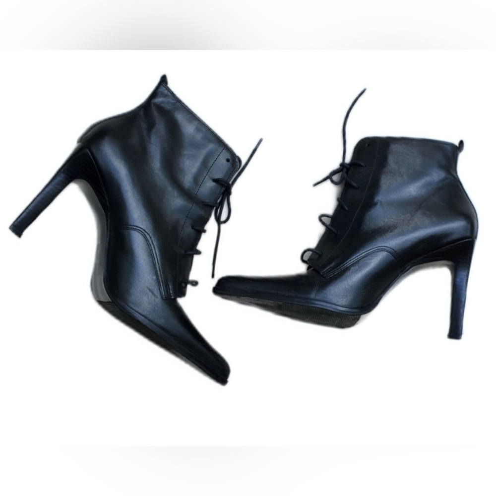 Diba Leather Lace-Up Booties
